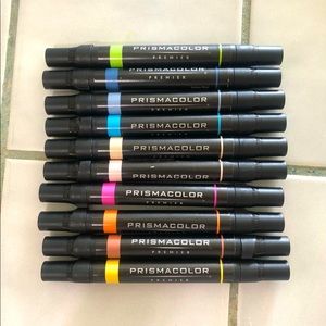 Prismacolor Premier fine tip and wide tip markers
